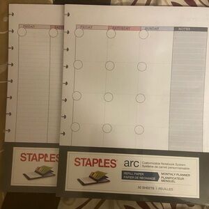Staple’s ARC Refill Paper Weekly Planner (2 pk)